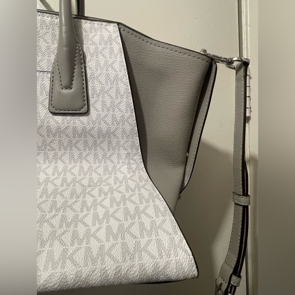 Michael Kors Gray and White Satchel - Picture 9 of 14